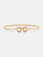 Metal Interlocking Buckle Elastic Waist Belt