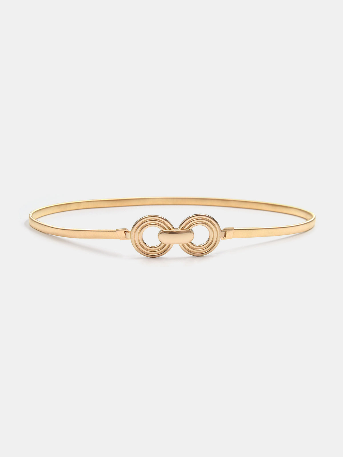 Metal Interlocking Buckle Elastic Waist Belt