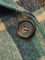 Multi‑Color Plaid Tailored Double‑Breasted Blazer