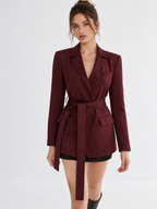 Minimal Belted Blazer