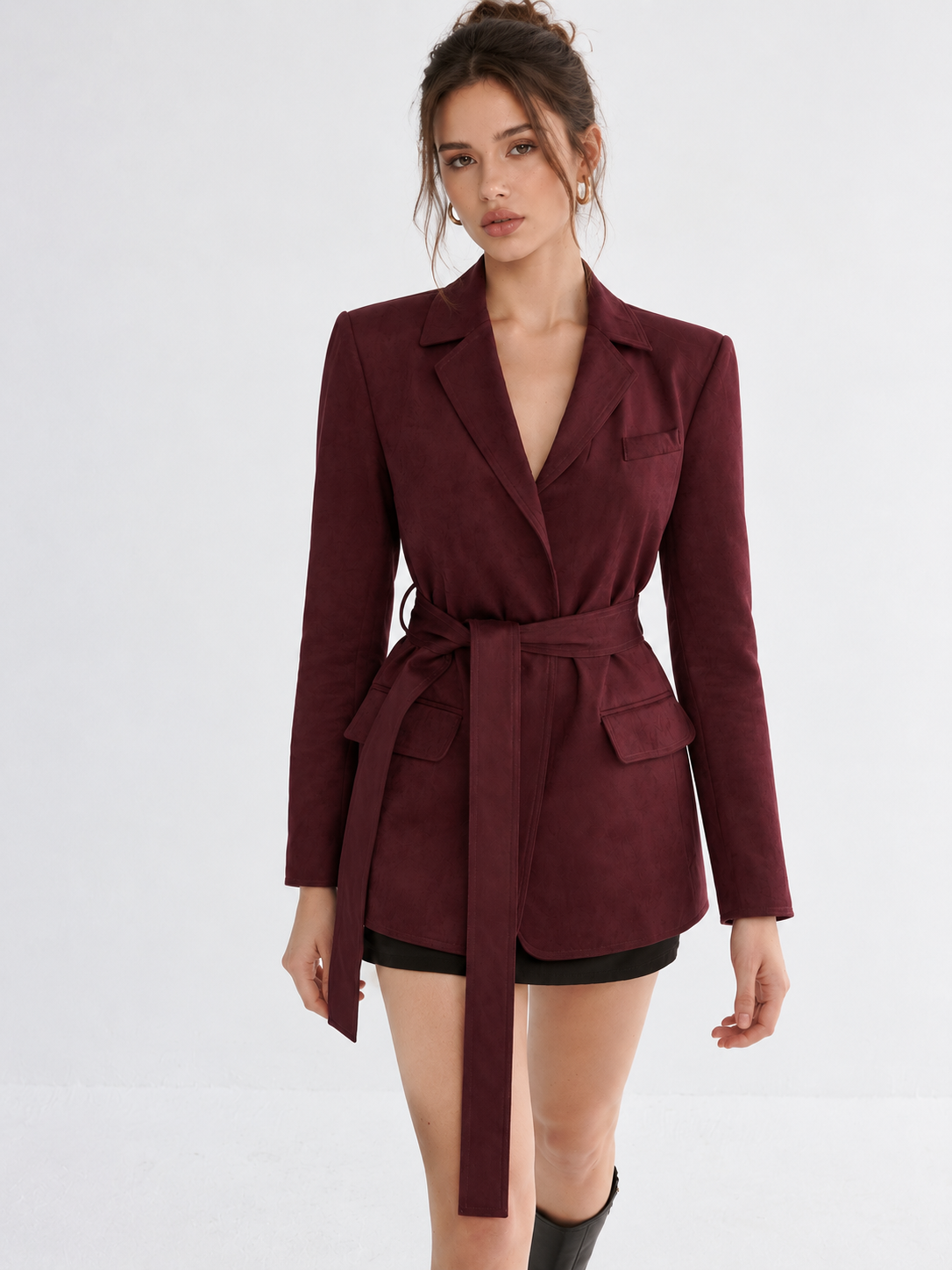 Minimal Belted Blazer