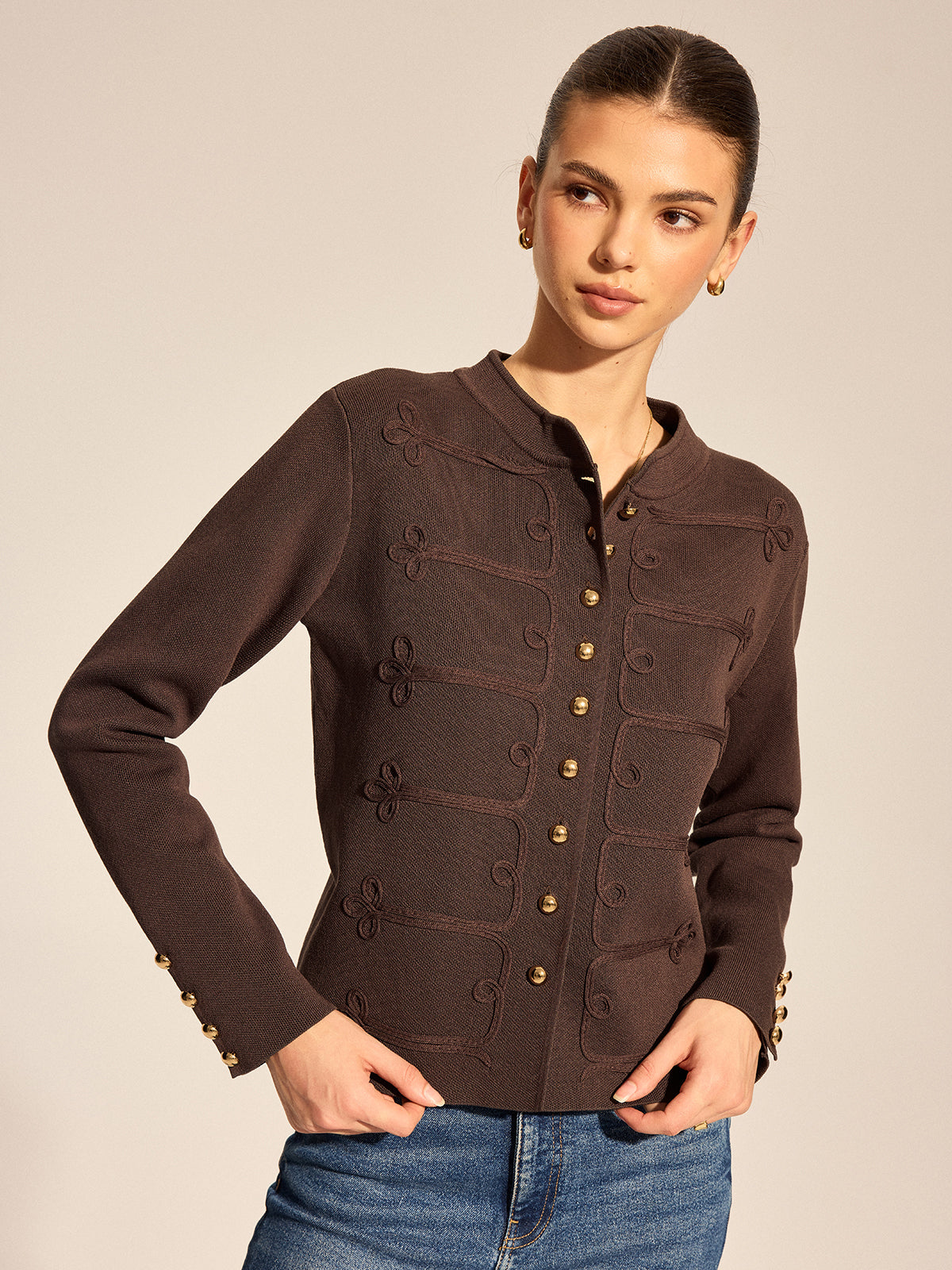 Napoleon Frogging Knit Cardigan