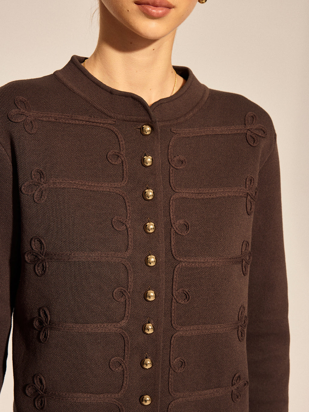 Napoleon Frogging Knit Cardigan