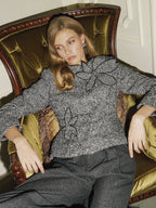 3D Floral Appliqué Tailored Tweed Jacket
