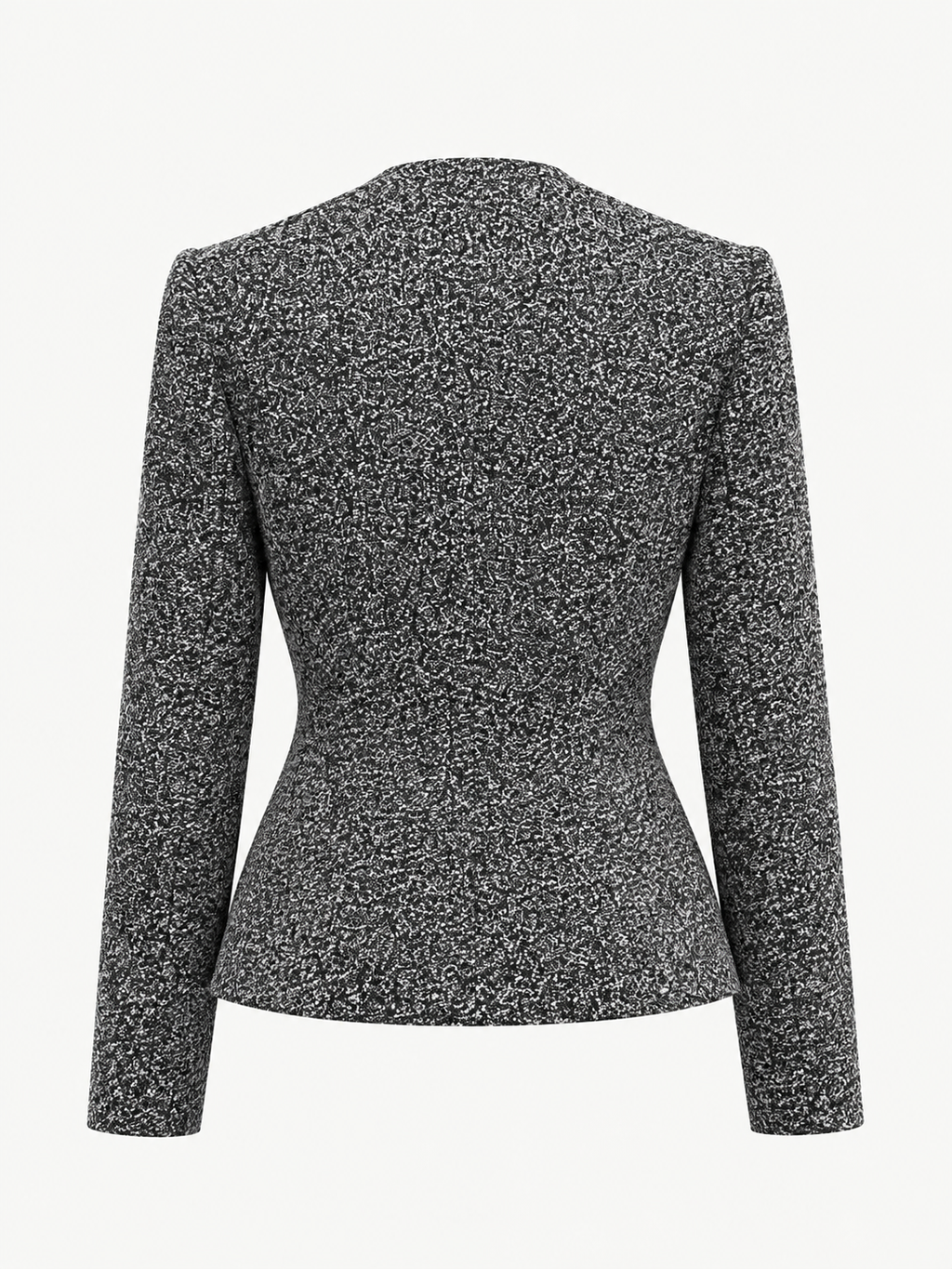 3D Floral Appliqué Tailored Tweed Jacket