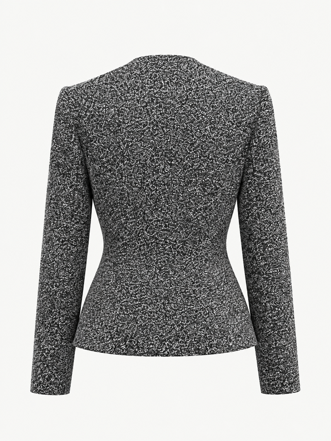 3D Floral Appliqué Tailored Tweed Jacket