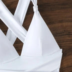 Bañador blanco con tirantes cruzados