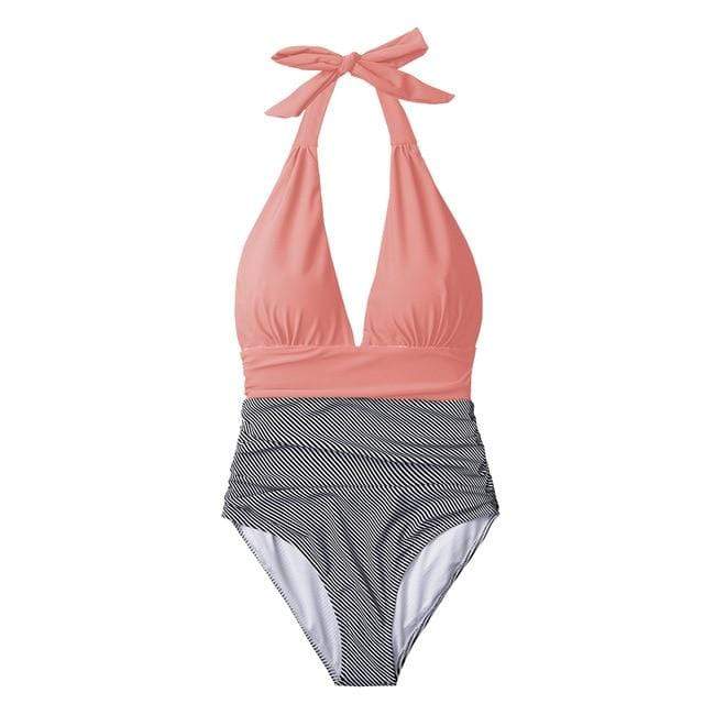 Bañador con espalda descubierta y lazada en cuello