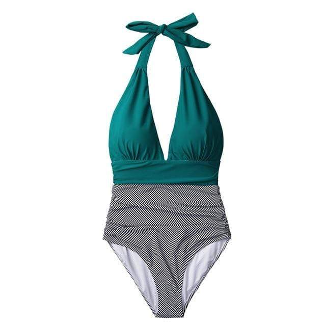 Bañador con espalda descubierta y lazada en cuello