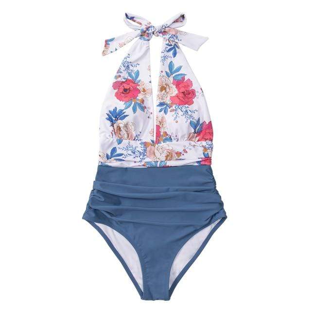 Bañador con espalda descubierta y lazada en cuello