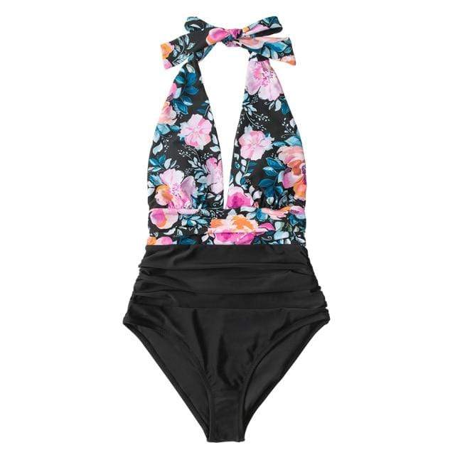 Bañador con espalda descubierta y lazada en cuello