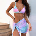 Biquini de efecto tie dye con pareo