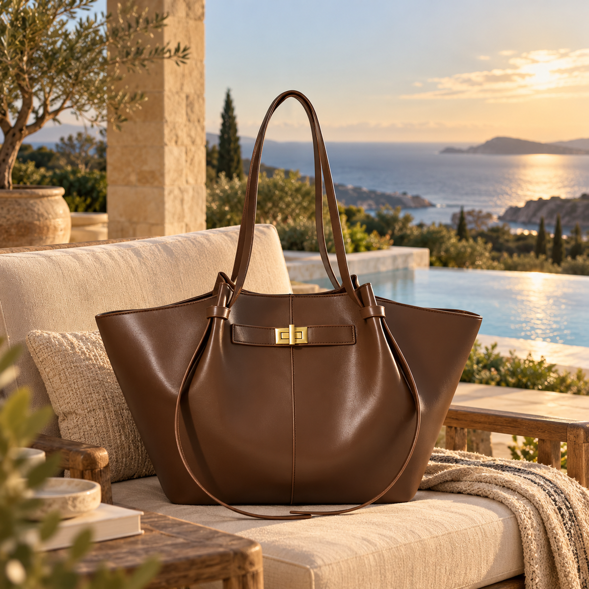 ARYS - Elegant Large Capacity Leather Class Bag