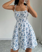 Short floral print dress