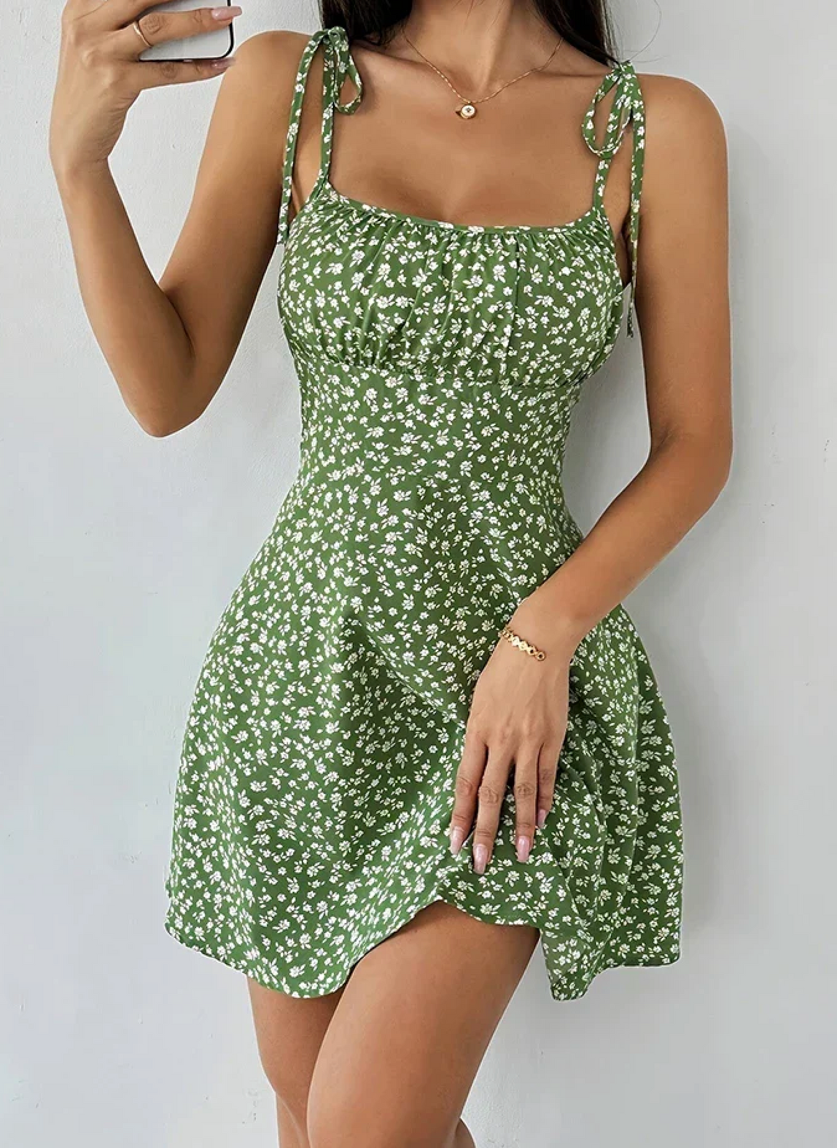 Short floral print dress