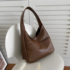 MEYA - Bolso Grande de Tendencia en Cuero Rojo