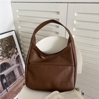 MEYA - Bolso Grande de Tendencia en Cuero Rojo