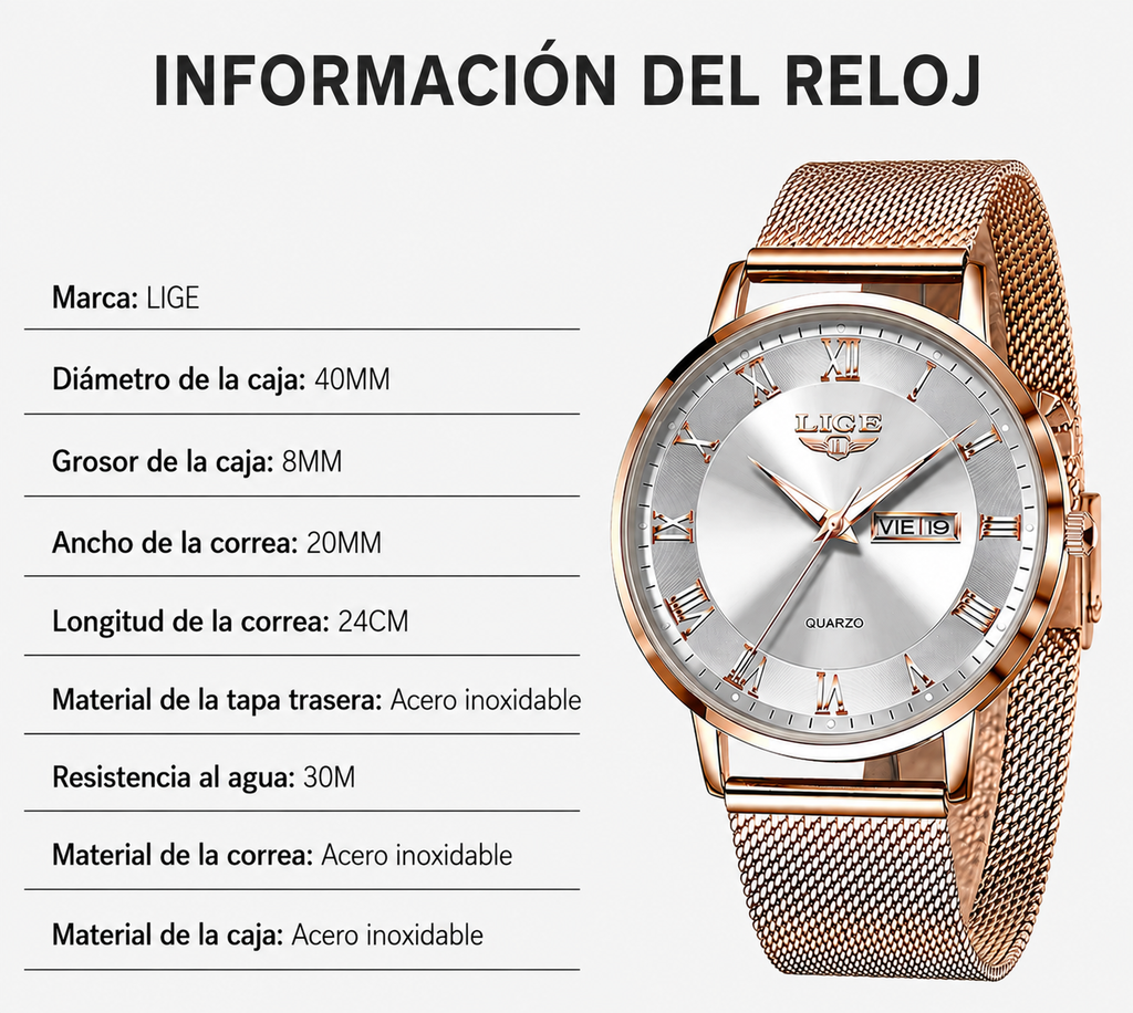 RELOJ DE LUJO PARA MUJER