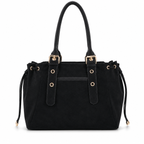 KAHINA Gamuza - Bolso de Mujer Negro de Gamuza