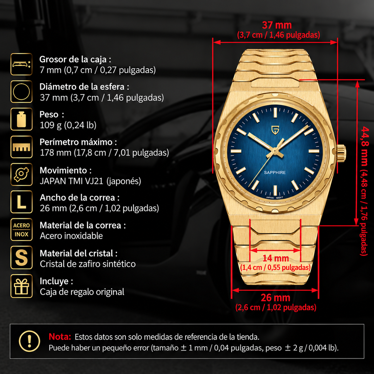 Reloj PAGANI DESIGN Ultra Fino