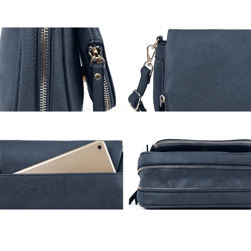 LEANA - Bolso Bandolera con Solapa