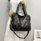 HÉRA - Bolso Grande de Cuero Suave Negro