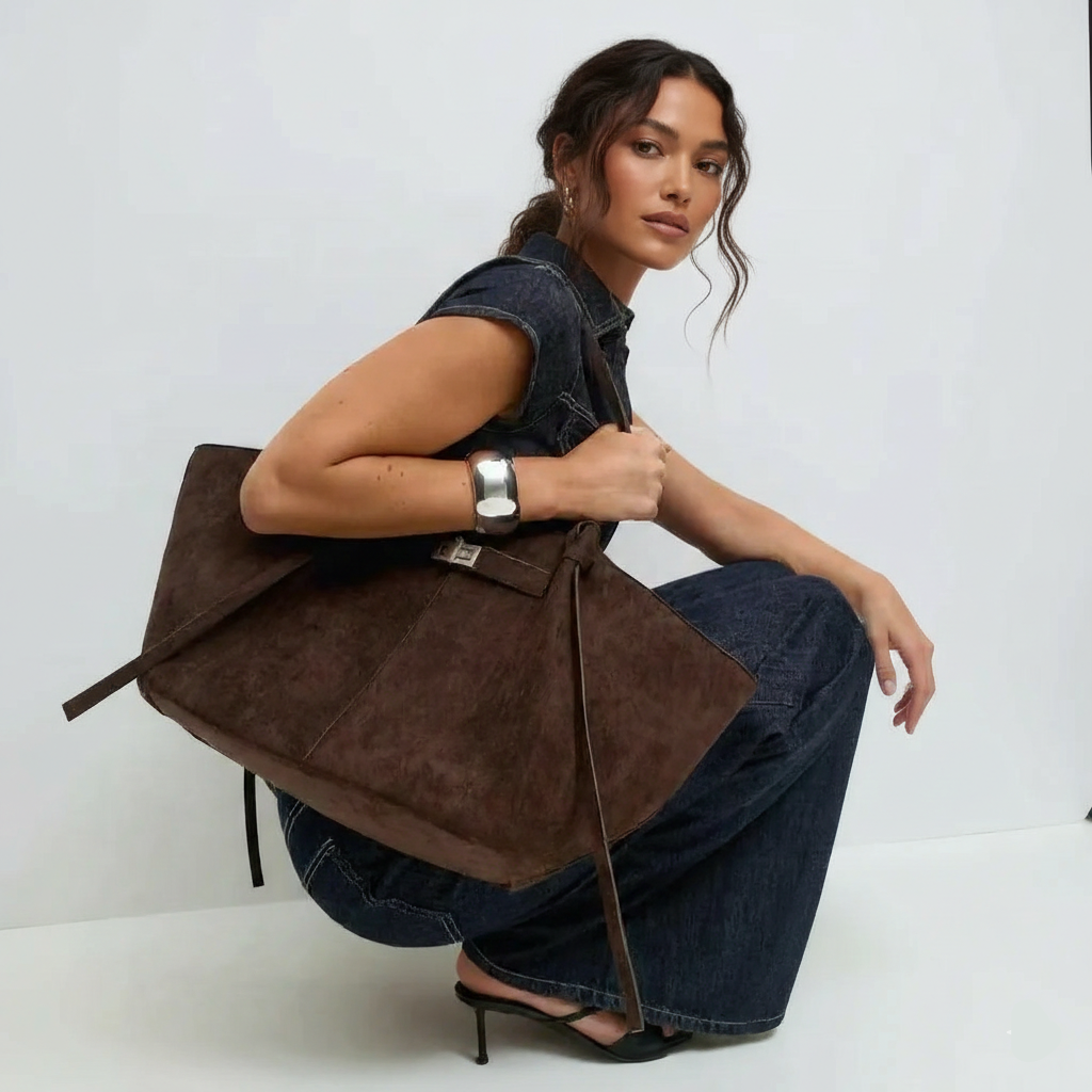 ARYS – Bolso de Mano de Ante Elegante Gran Capacidad - OSMARA Fashion - vista 3