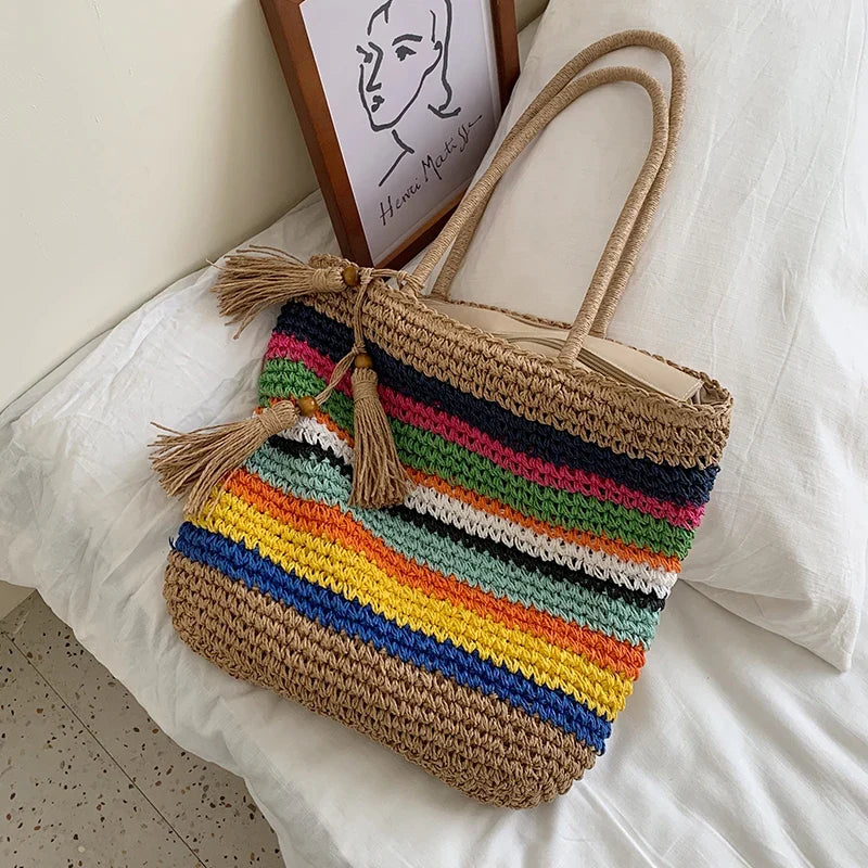 HISTORIA - Bolso de Playa Tote Tejido - OSMARA Fashion - vista 3