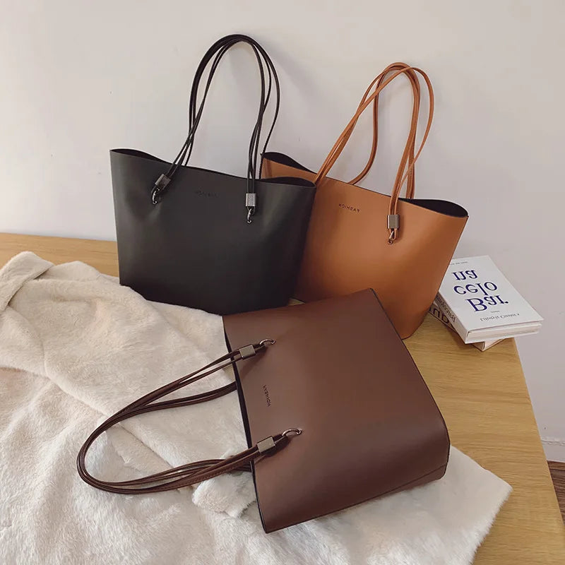 LÉA - Grand Cabas Souple en Cuir