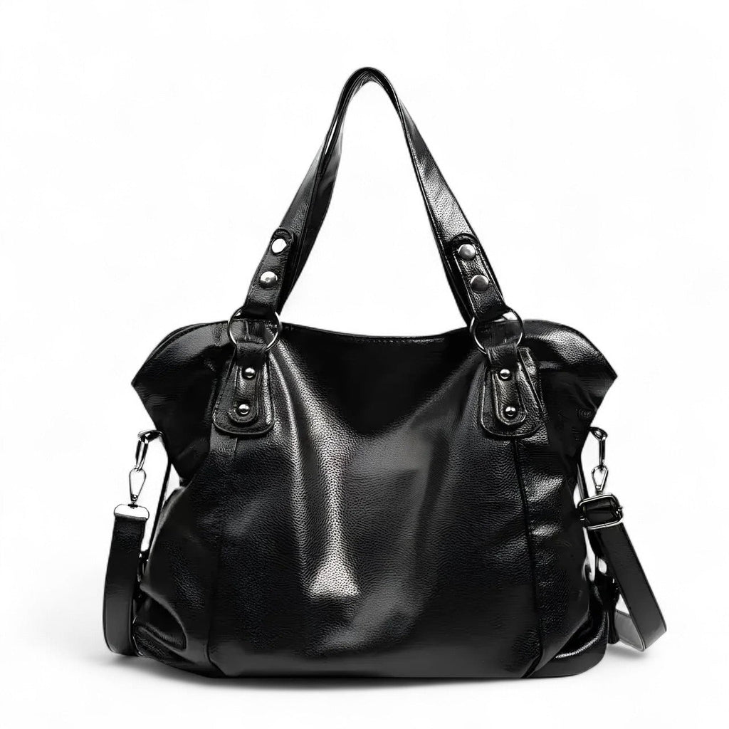 HÉRA - Bolso Grande de Cuero Suave Negro