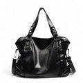 HÉRA - Bolso Grande de Cuero Suave Negro
