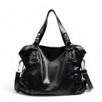 HÉRA - Bolso Grande de Cuero Suave Negro