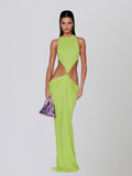 Norvalen | Vestido Largo Espalda Descubierta con Recortes - OSMARA Fashion