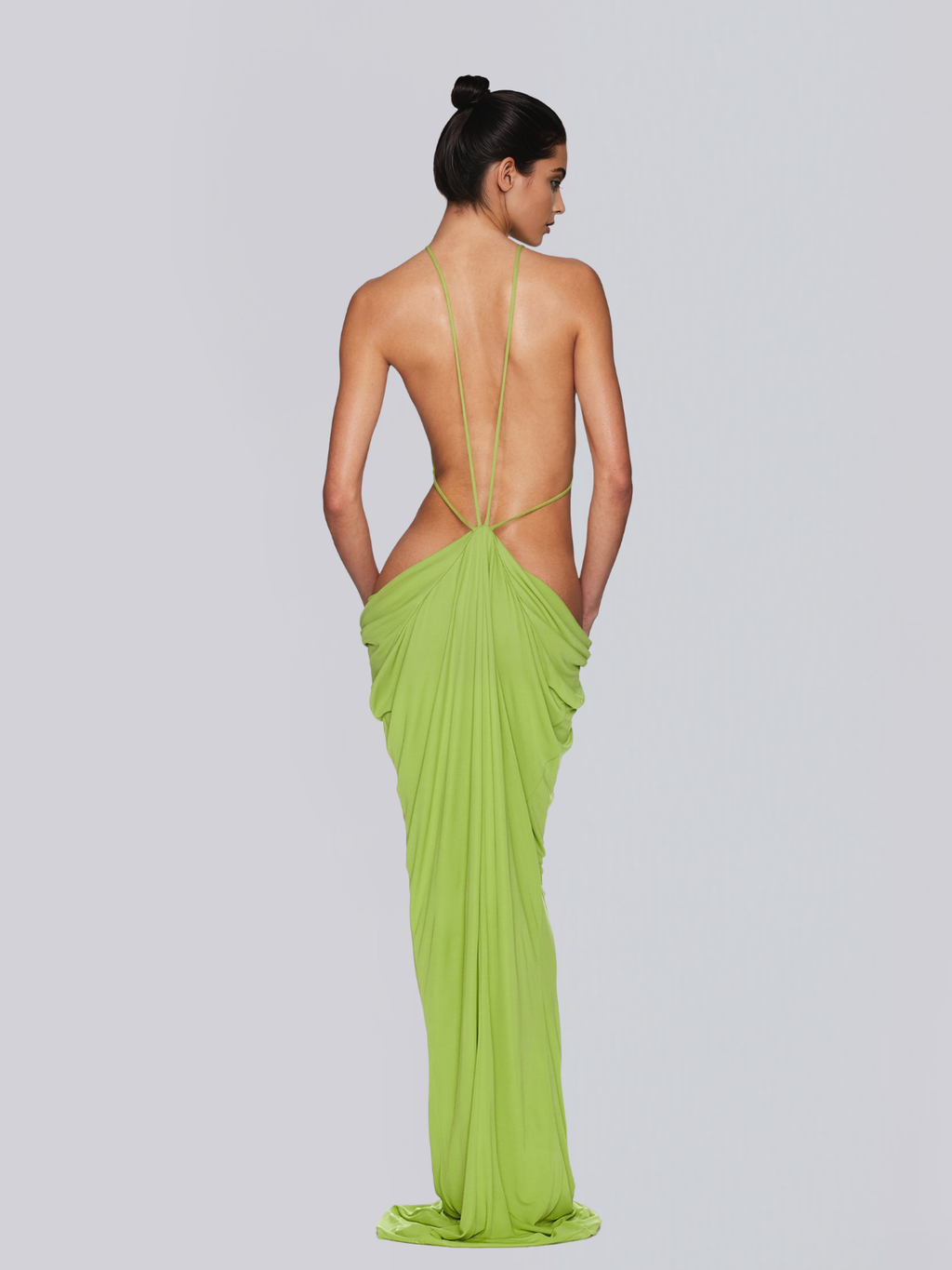 Norvalen | Vestido Largo Espalda Descubierta con Recortes - OSMARA Fashion - vista 6