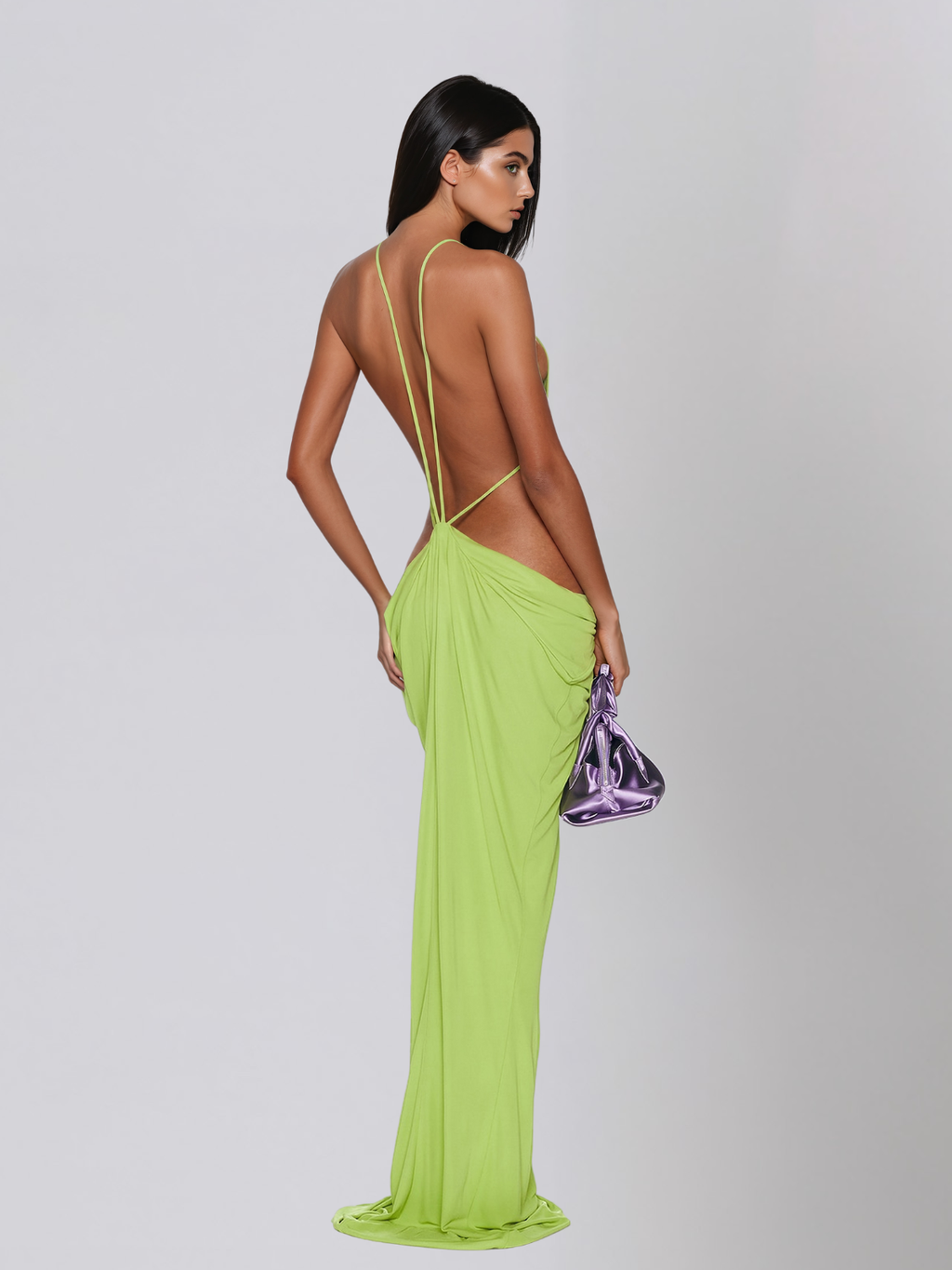 Norvalen | Vestido Largo Espalda Descubierta con Recortes - OSMARA Fashion - vista 5