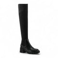 Janine - Botas de Montar Calcetín Negro Mujer Elástico