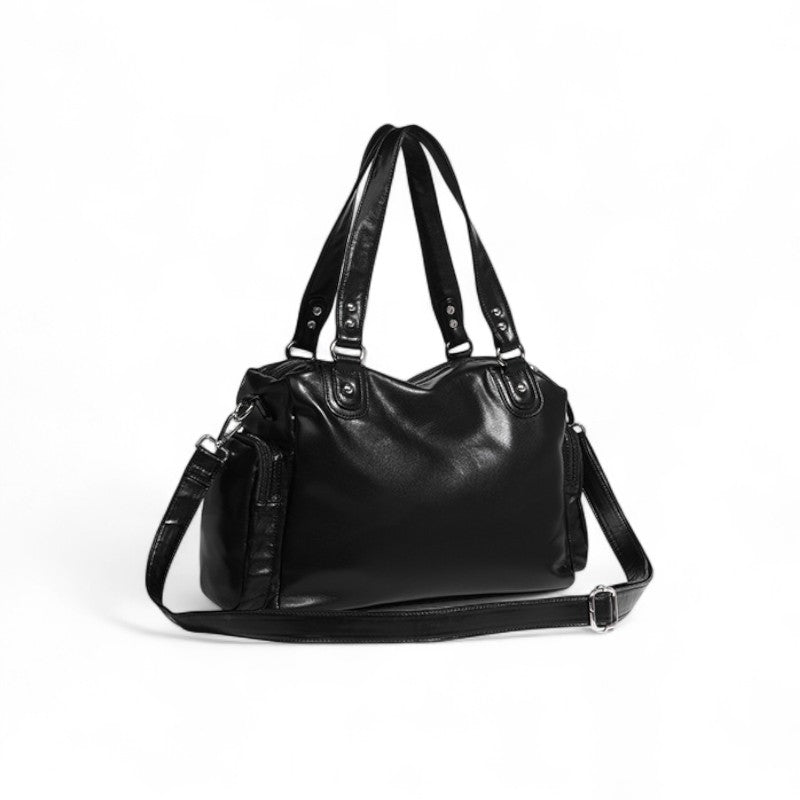 MARY - Bolso de Piel Retro Multibolsillos