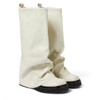 Avyra - Bota Slouch Alta Mujer de Piel