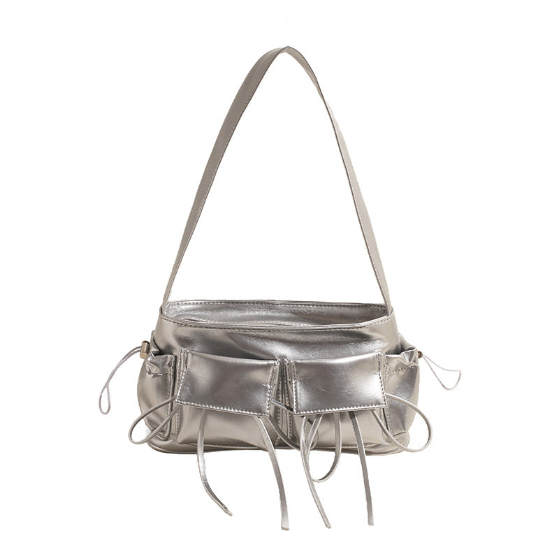 REIS - Bolso de Piel Charol Elegante con Bandolera