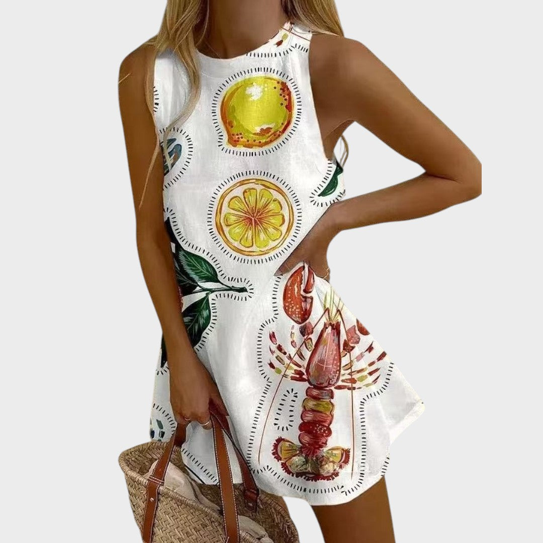 Marinha | Mini Vestido de Verano - OSMARA Fashion - vista 2
