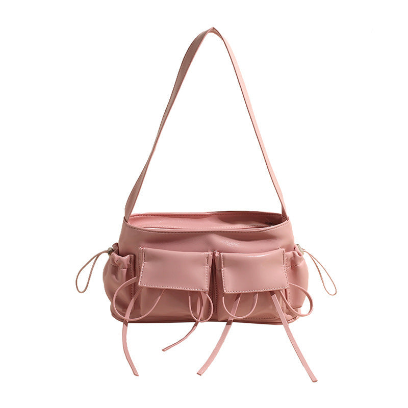 REIS - Bolso de Piel Charol Elegante con Bandolera