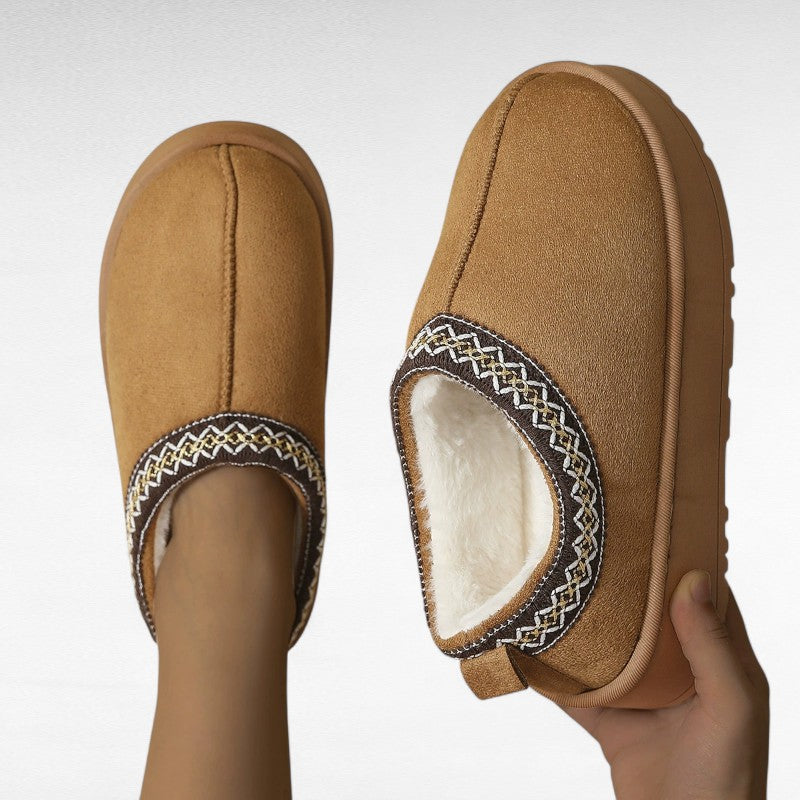 Douv - Botas Zapatillas Forradas Cálida de Ante