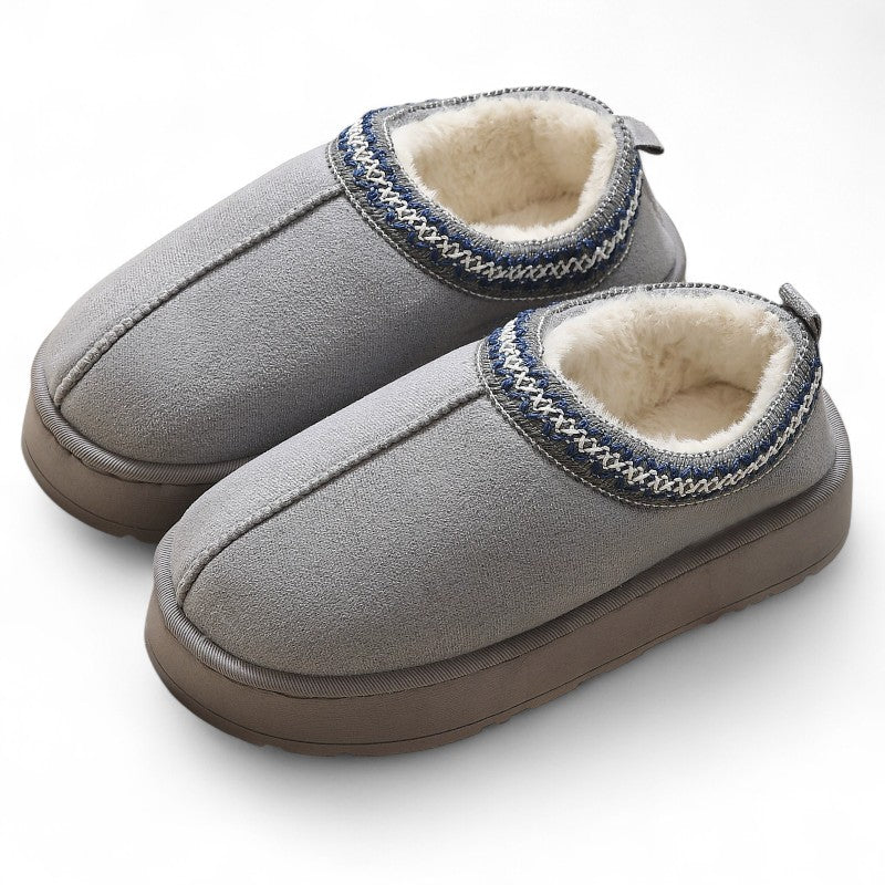 Douv - Botas Zapatillas Forradas Cálida de Ante