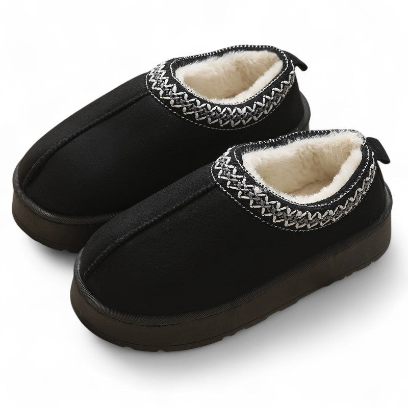 Douv - Botas Zapatillas Forradas Cálida de Ante