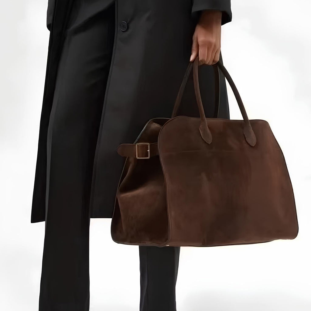 CINTIA - Bolso Grande de Gamuza con Bandolera