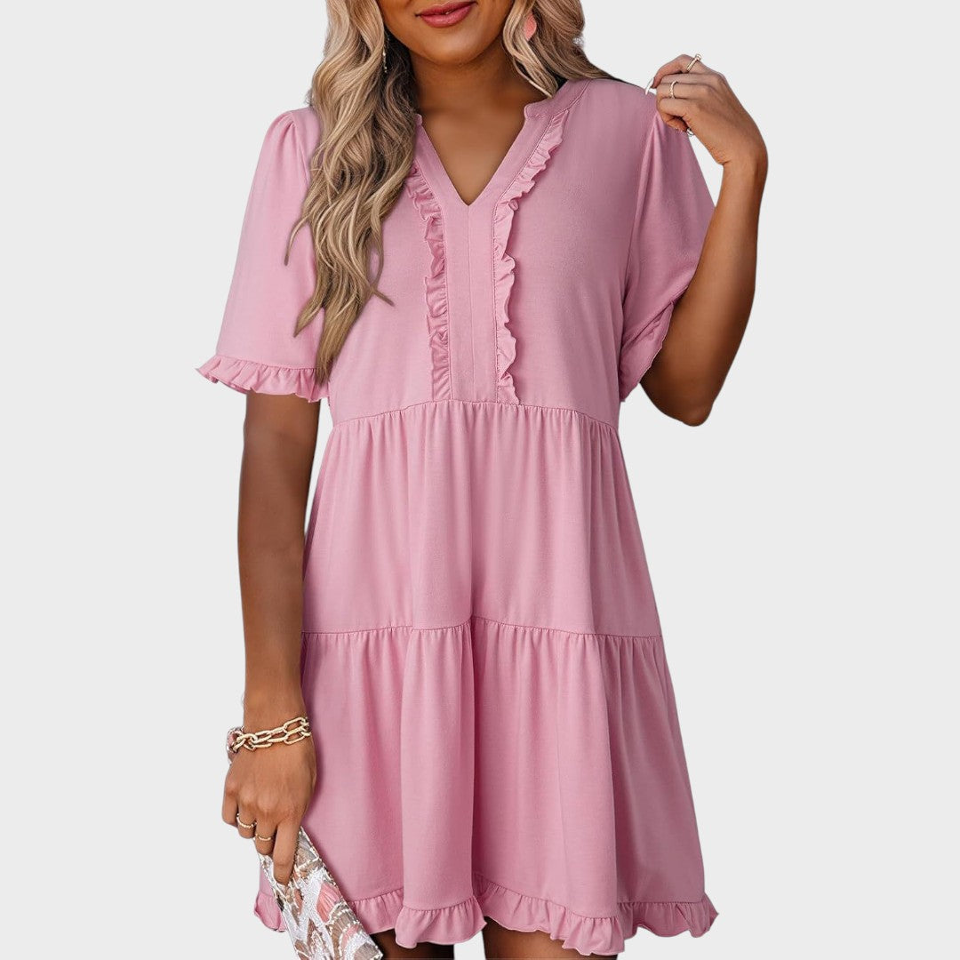 Barbara | Casual V-neck mini dress