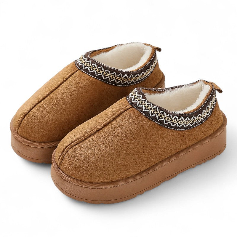 Douv - Botas Zapatillas Forradas Cálida de Ante