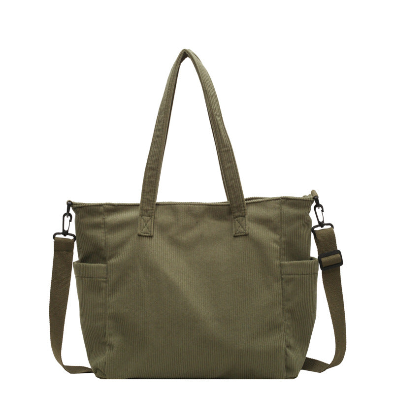 WILLA - Bolso para Clases Grande de Pana - OSMARA Fashion - vista 2
