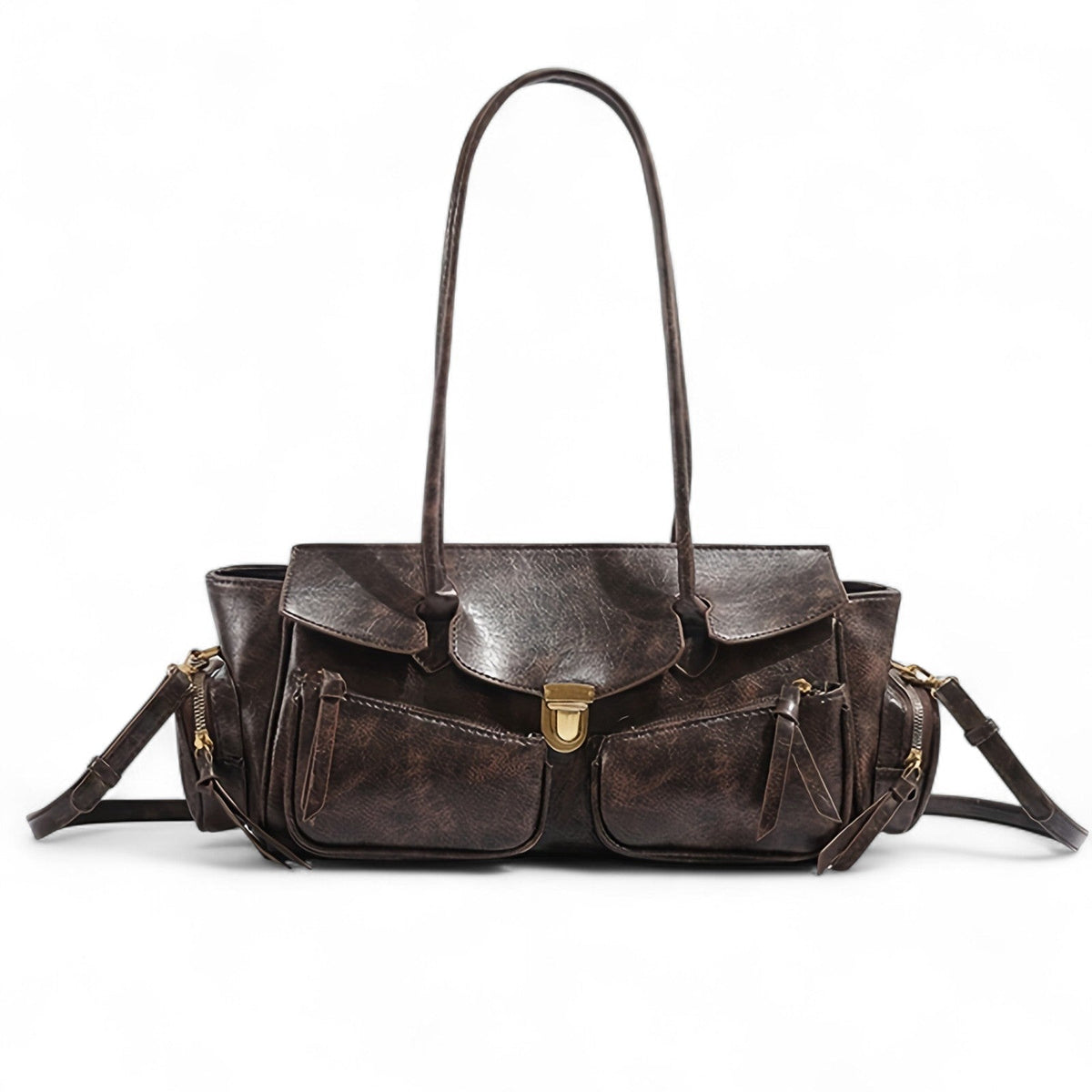 FIOLINE - Bolso de Piel Estilo Retro