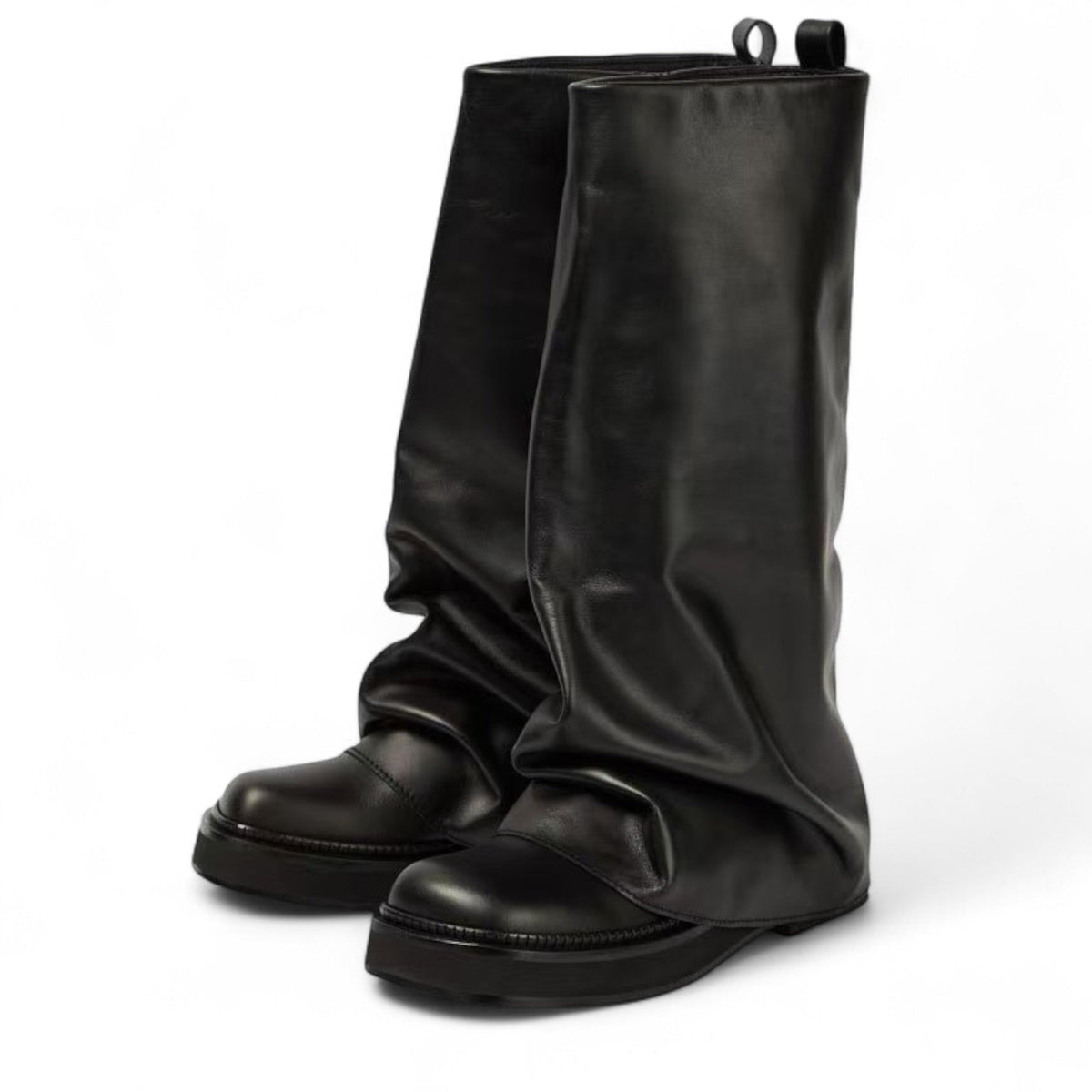 Avyra - Bota Slouch Alta Mujer de Piel